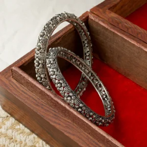 Silver Oxidized Bangles